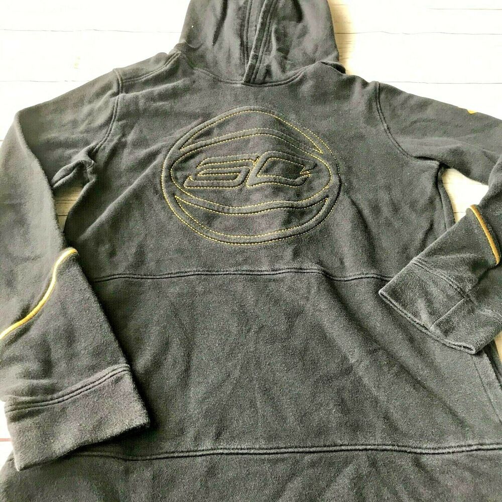 Under Armour Boys Sweatshirt Hoodie Kangaroo Pocket Loose Fit Casual Sz L